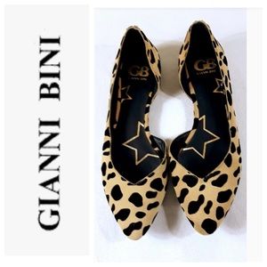 NEW Gianni Bini leopard pointy toe flats size 8